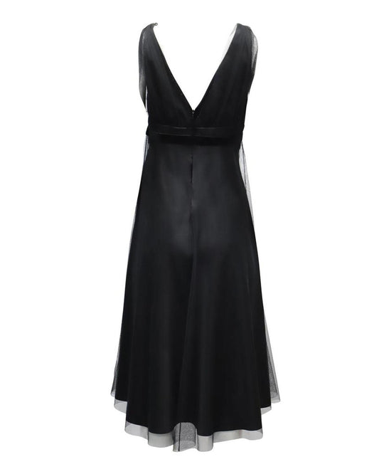 Max Mara Tulle Cocktail Dress in Black Polyester