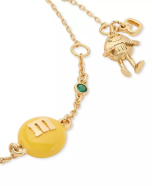 M&M X Gold-Tone Multicolor M&M Flex Bracelet