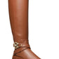 Womens Leather Embellished Knee-High Boots