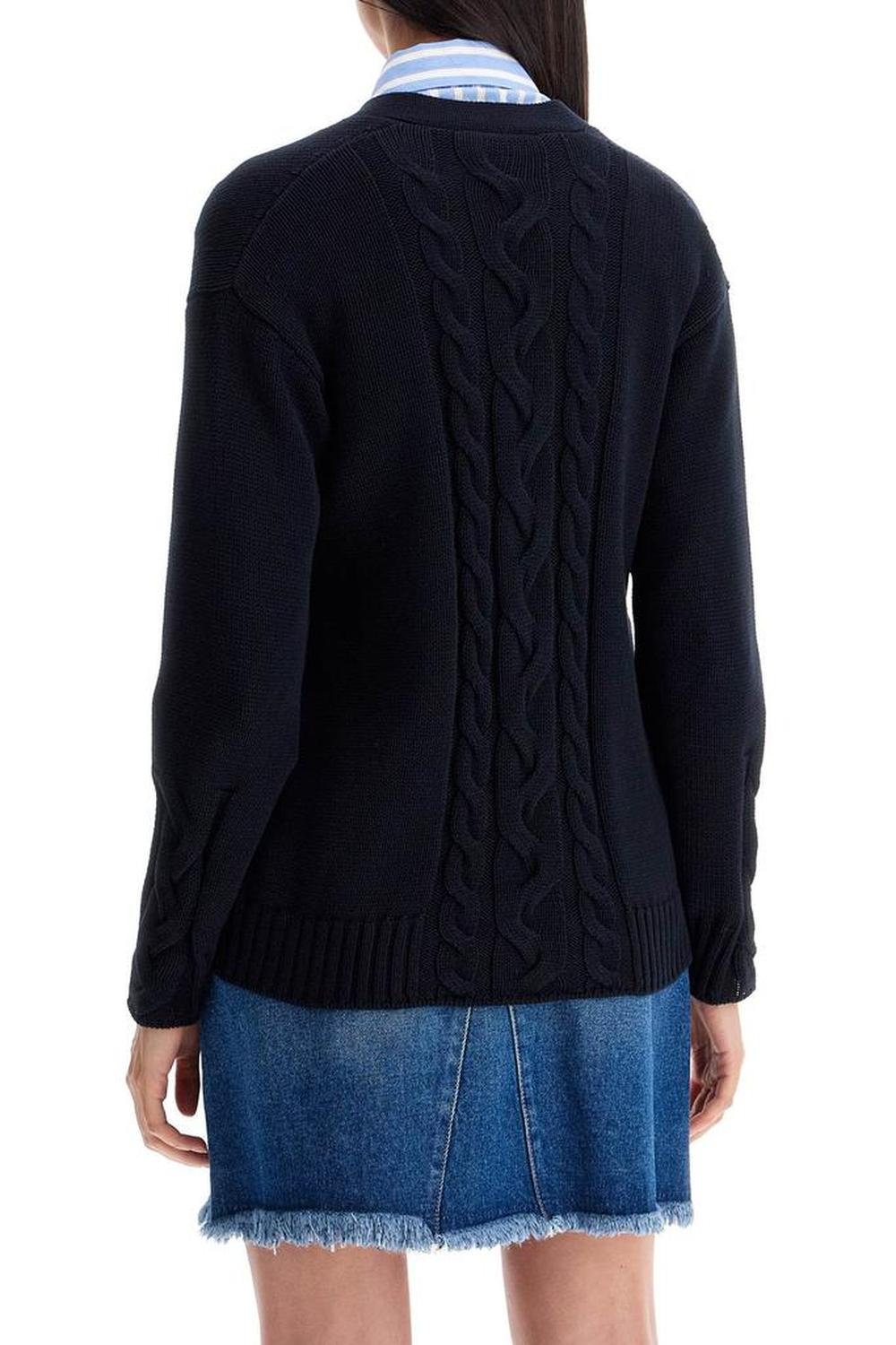 S Max Mara Cotton Knit Cardigan Sweater