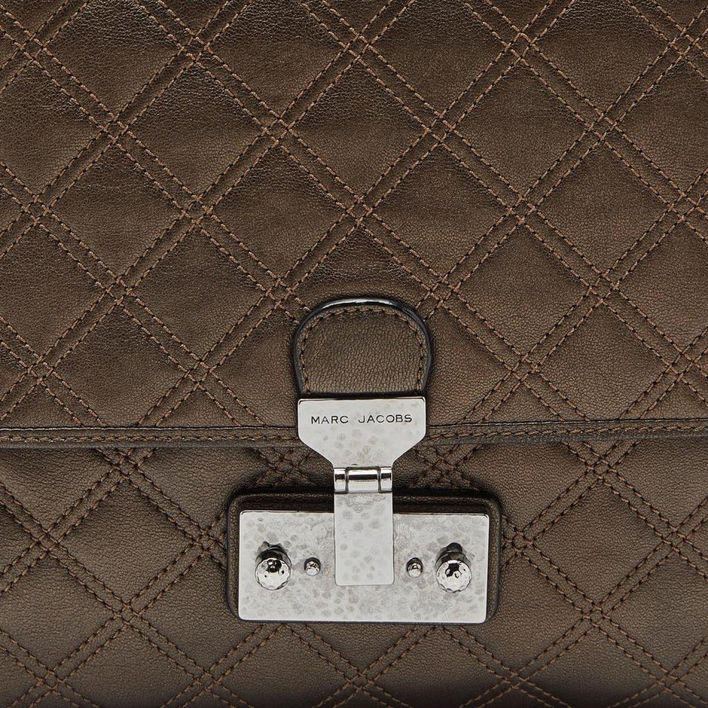 Marc Jacobs Metallic Quilted Leather Flap Shoulder Bag