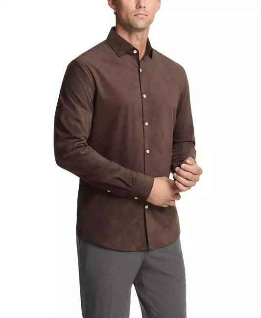 Men Slim Fit Corduroy Dress Shirt