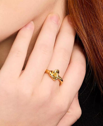 Gold-Tone Double Knot Accent Ring