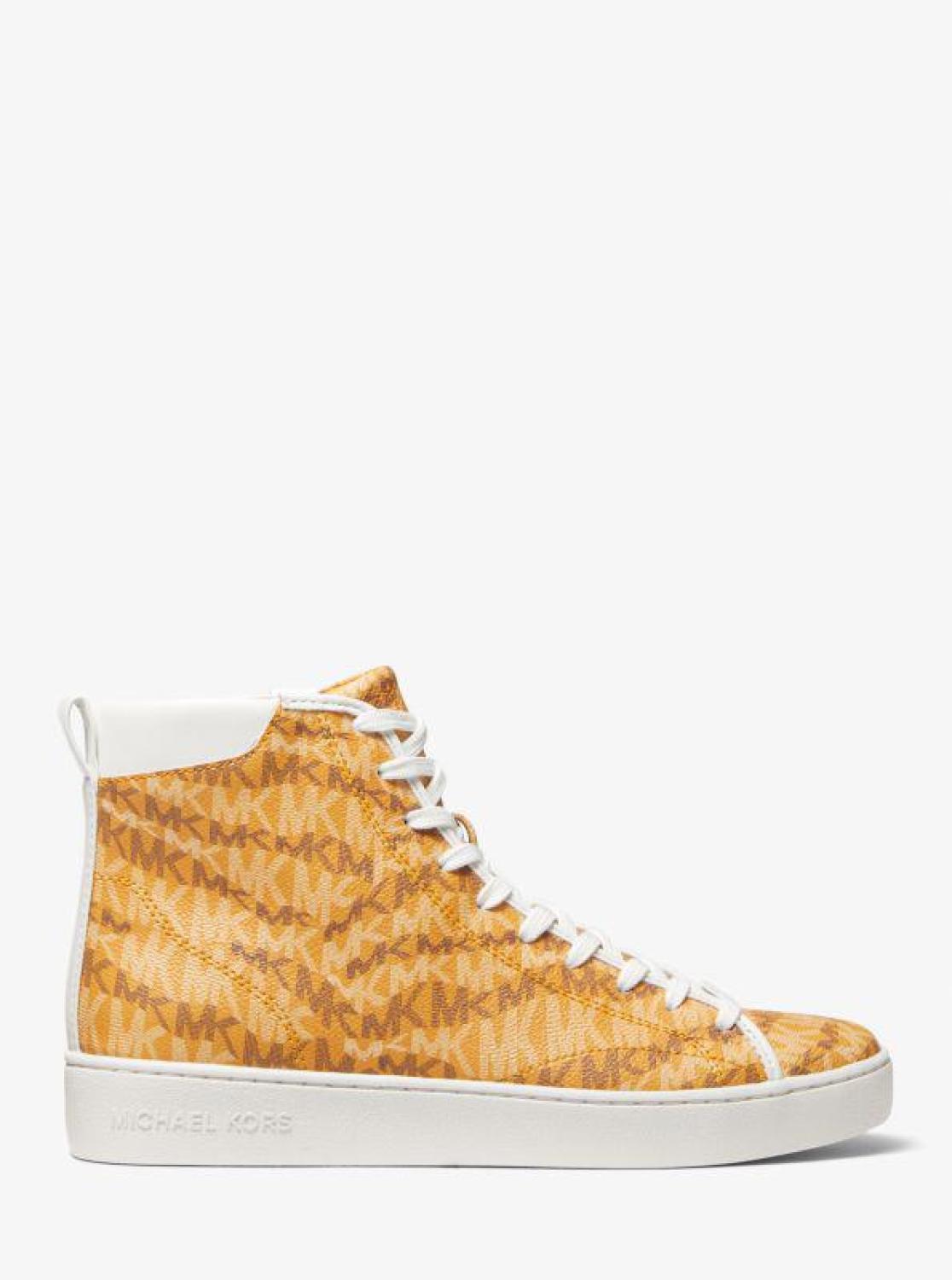 Edie Animal Print Logo High-Top Sneaker