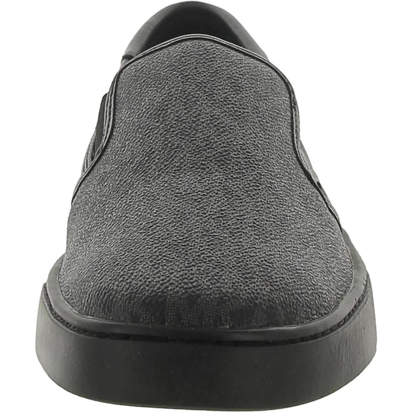 Womens Faux Leather Embossed Slip-On Sneakers