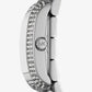 Petite Emery Pavé Silver-Tone Double Wrap Watch