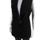 Michael Kors Collection Womens Peak Lapel Wrap Vest Black Wool