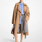 Double Faced Wool Blend Gabardine Trench Coat