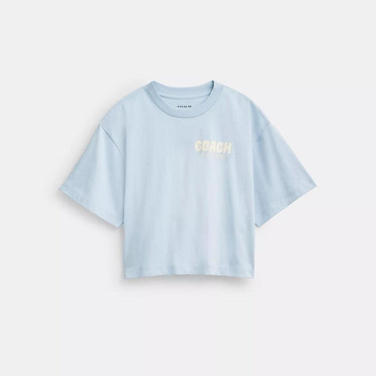 Coach Outlet New York Cropped T Shirt In Organic Cotton