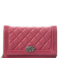 Chanel Pink Quilted Lambskin Leather Small Boy Cro