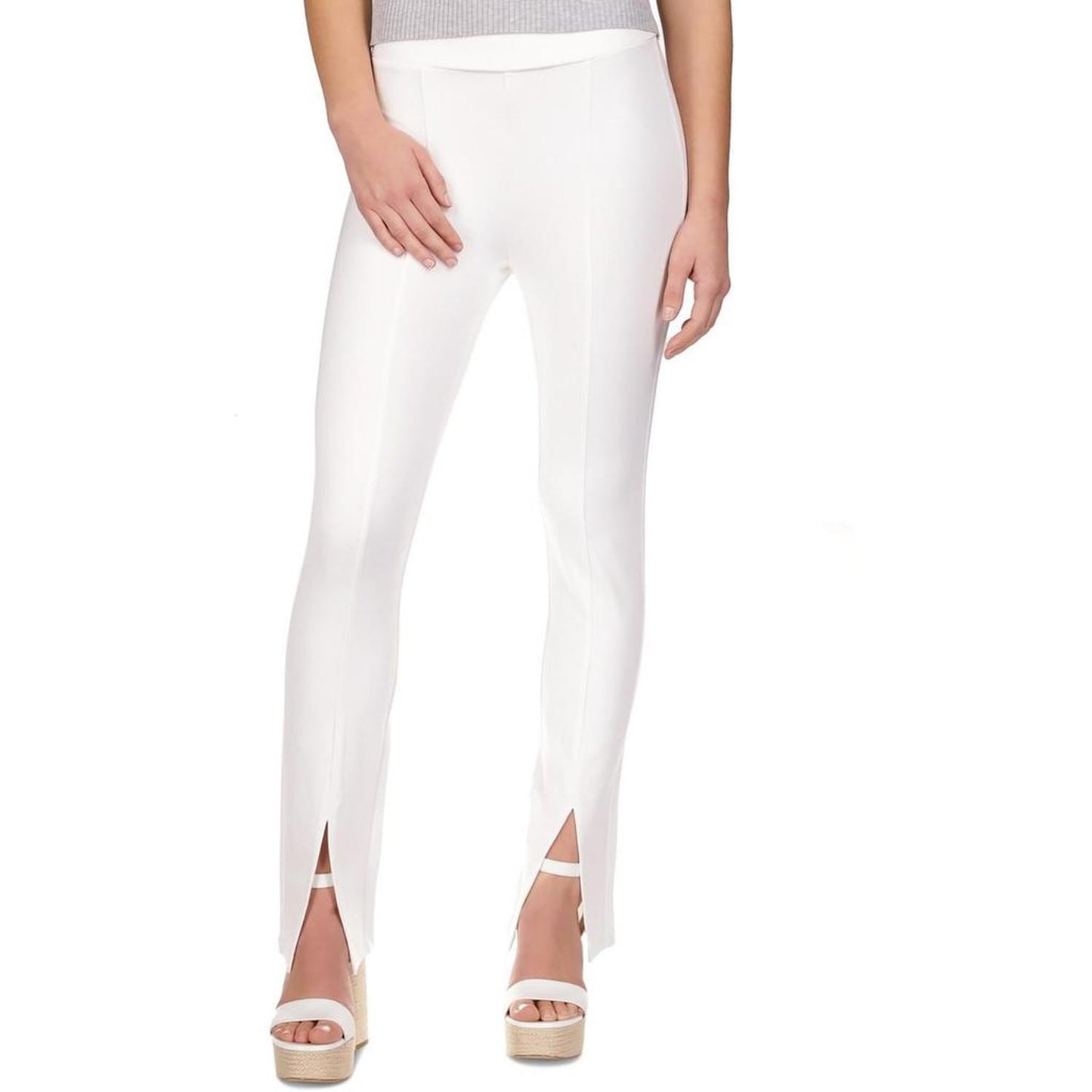 Womens Slit Hem Pull On Leggings