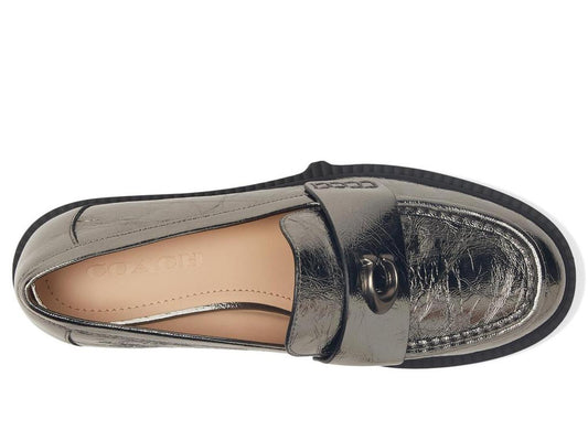 Leah Crinkle Metallic Loafer