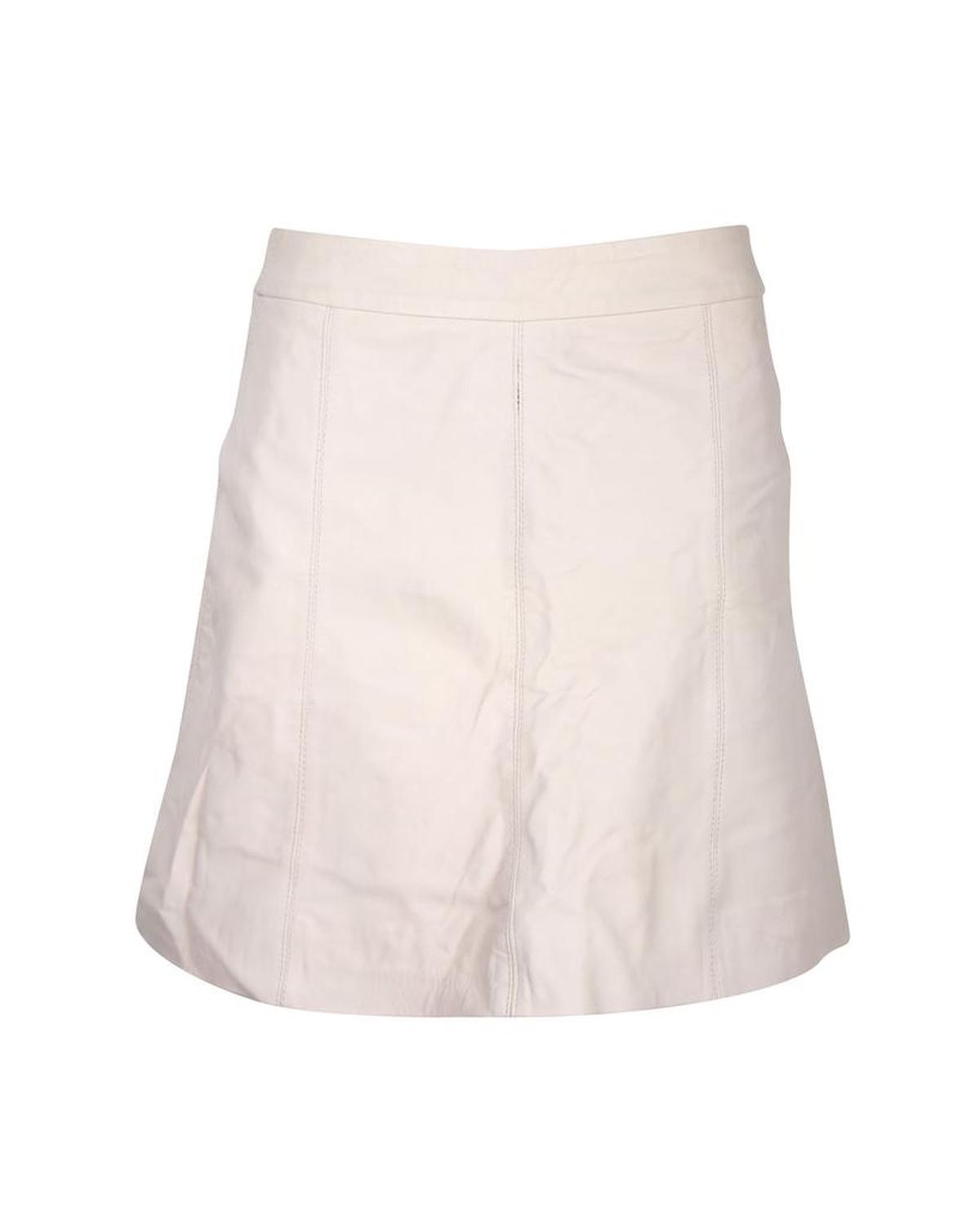 Marc by Marc Jacobs Mini Skirt in White Leather