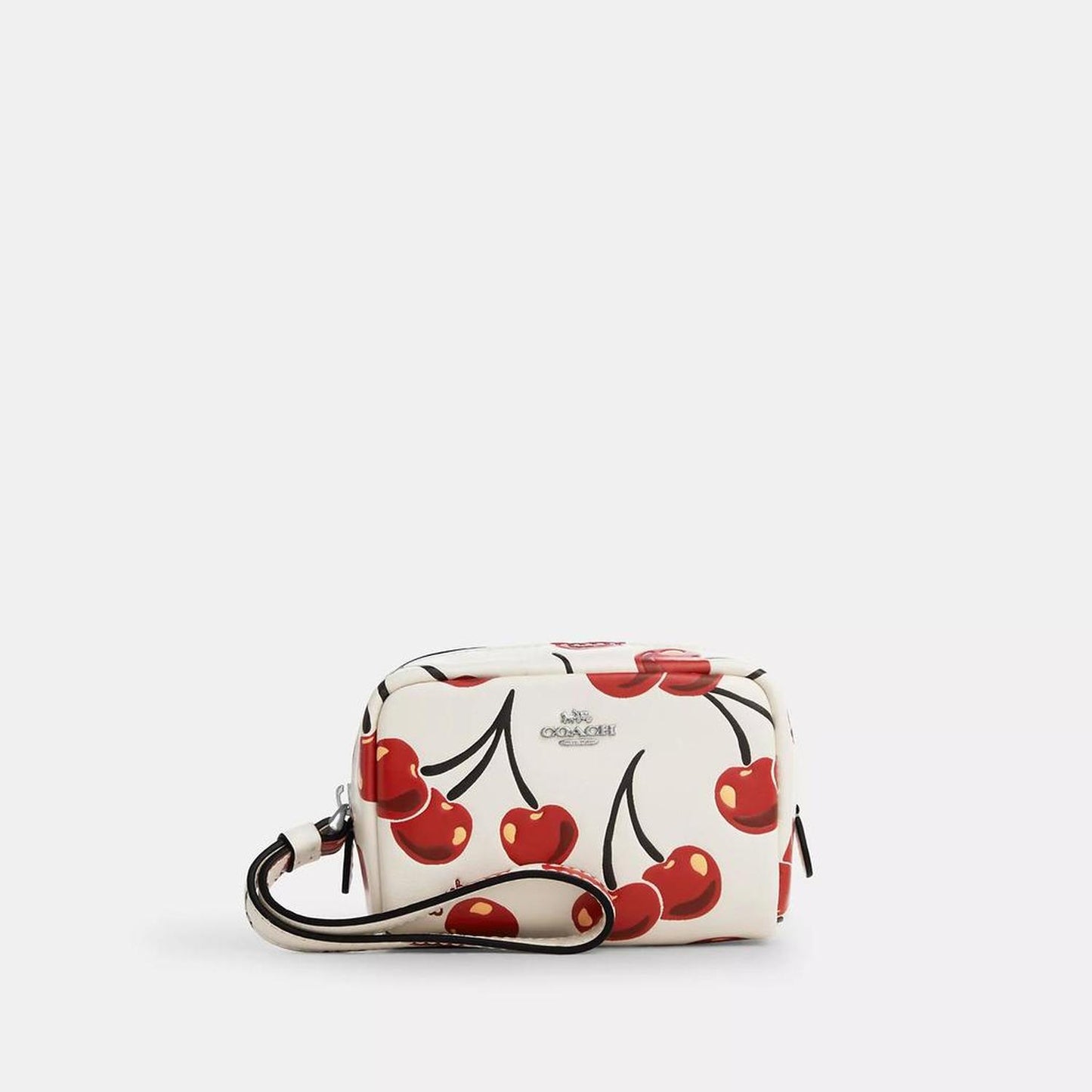 Pouch Wristlet With Cherry Print