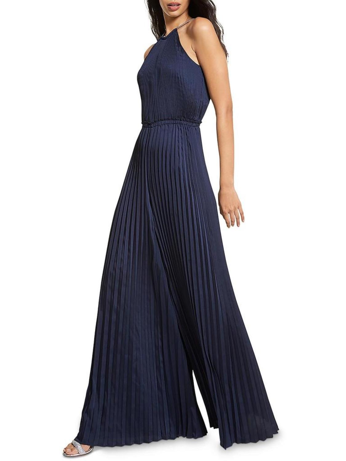 Womens Satin Wide Leg Jumpsuit