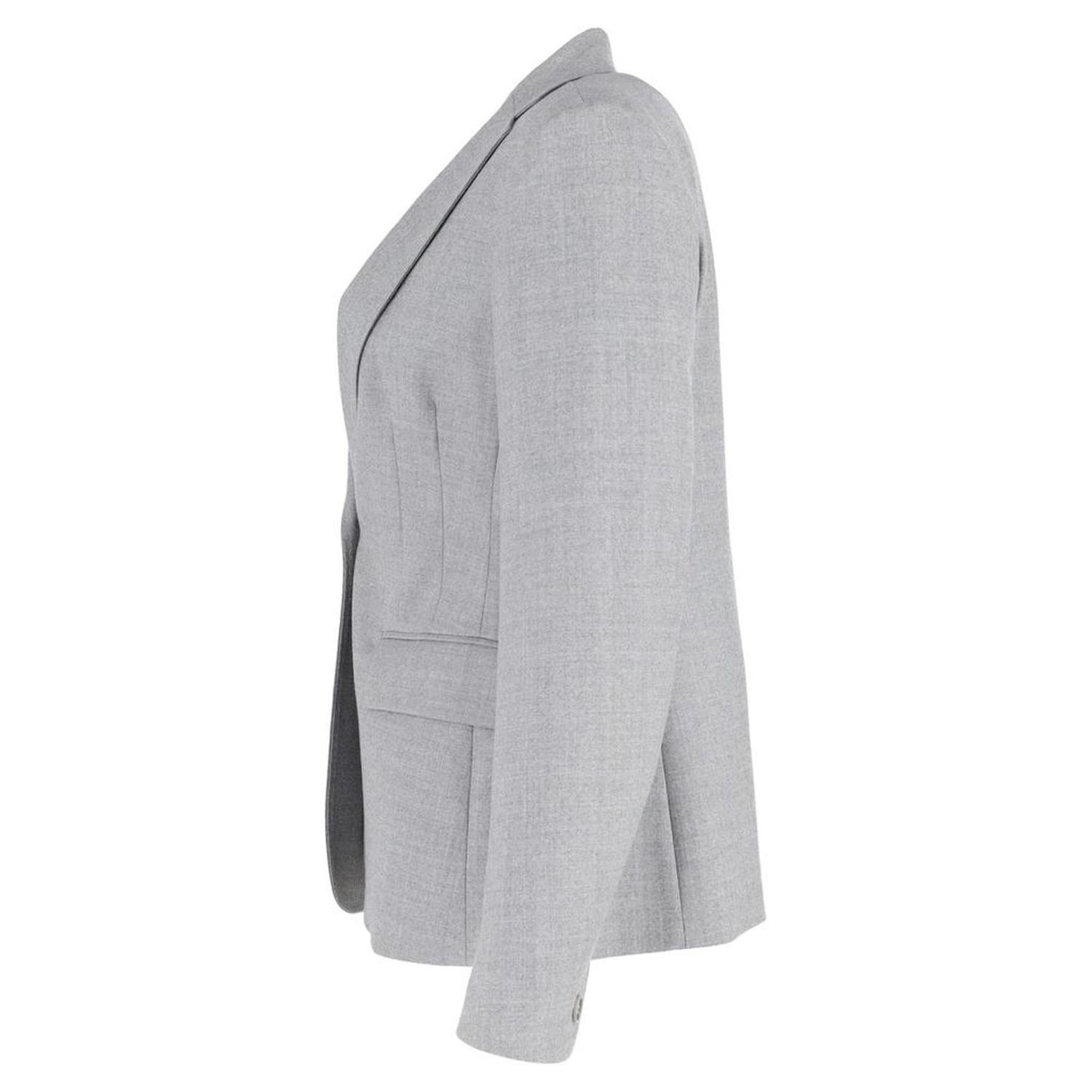 Max Mara Single-Breasted Blazer in Grey Wool