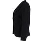 Max Mara Pianoforte Striped Blazer in Black Polyester