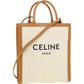 CELINE Small Vertical Cabas Tote Bag Canvas 2way White 192082BNZ.02NT 41168A