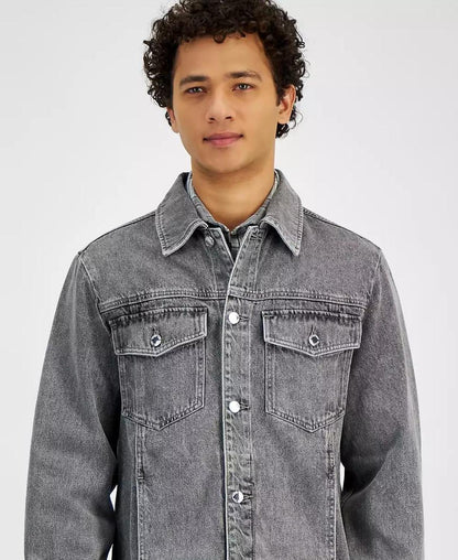 Men's Regular-Fit Denim Shirt Jacket