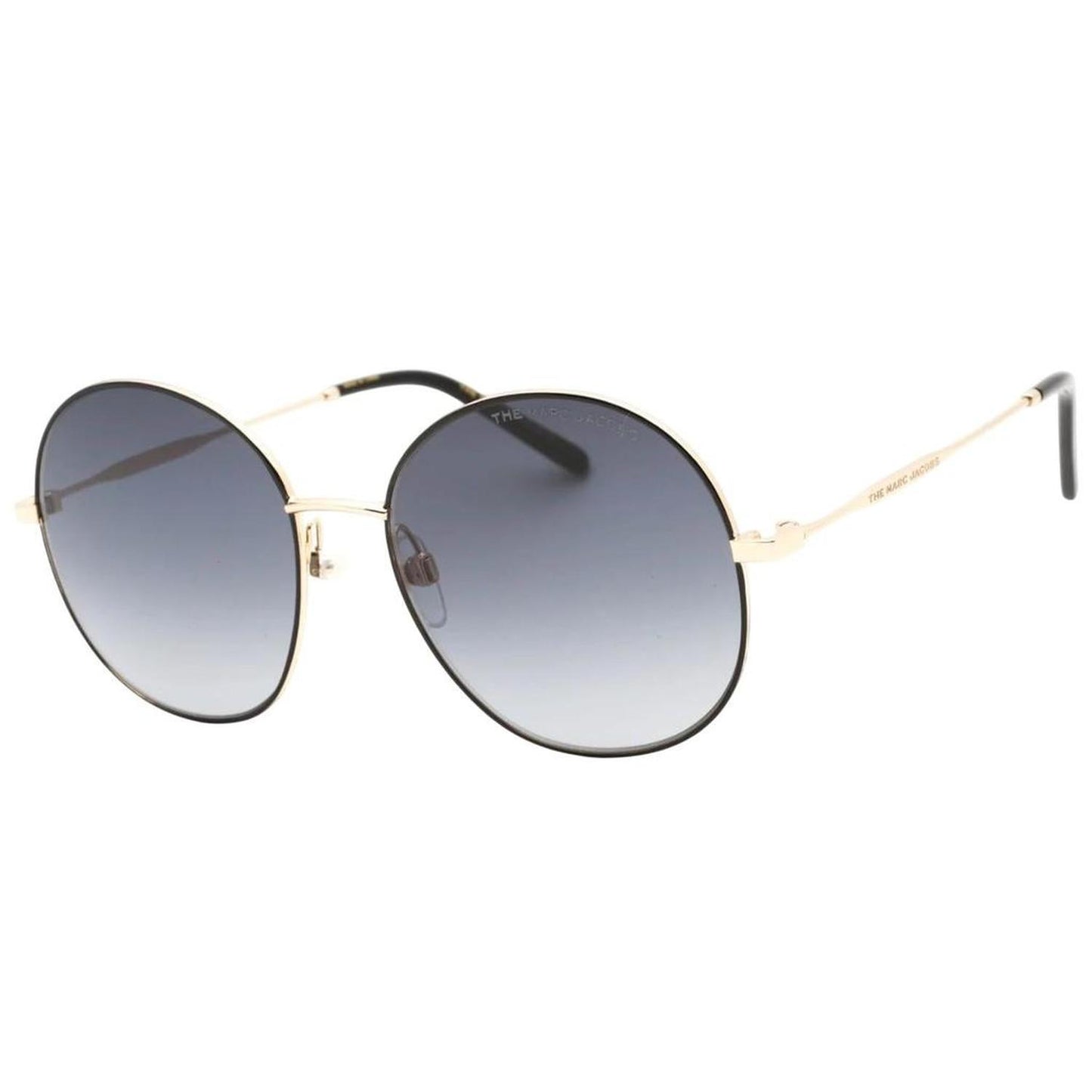 Women's Round Metal Gradient Sunglasses In Gold Black / Dark Grey Sf