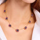 Gold-Tone Color Cubic Zirconia Poppy Station Necklace, 16" + 3" extender