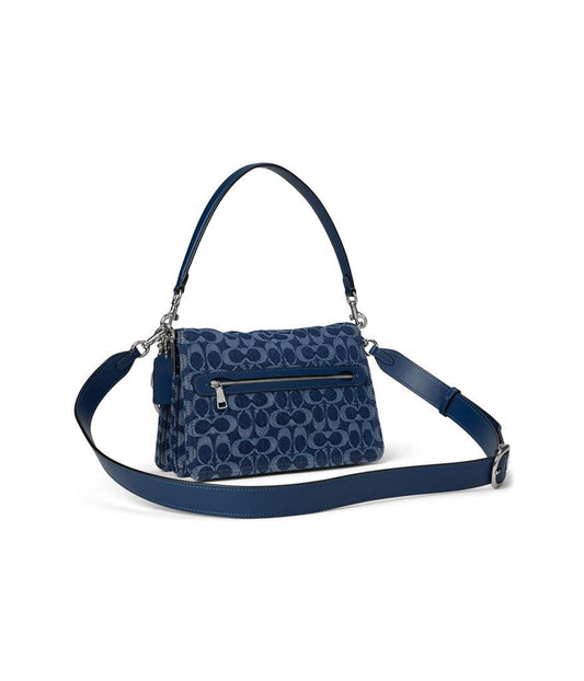 Chain Tabby Shoulder Bag In Signature Denim