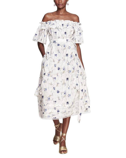 Marchesa Notte Rosie Printed Dress