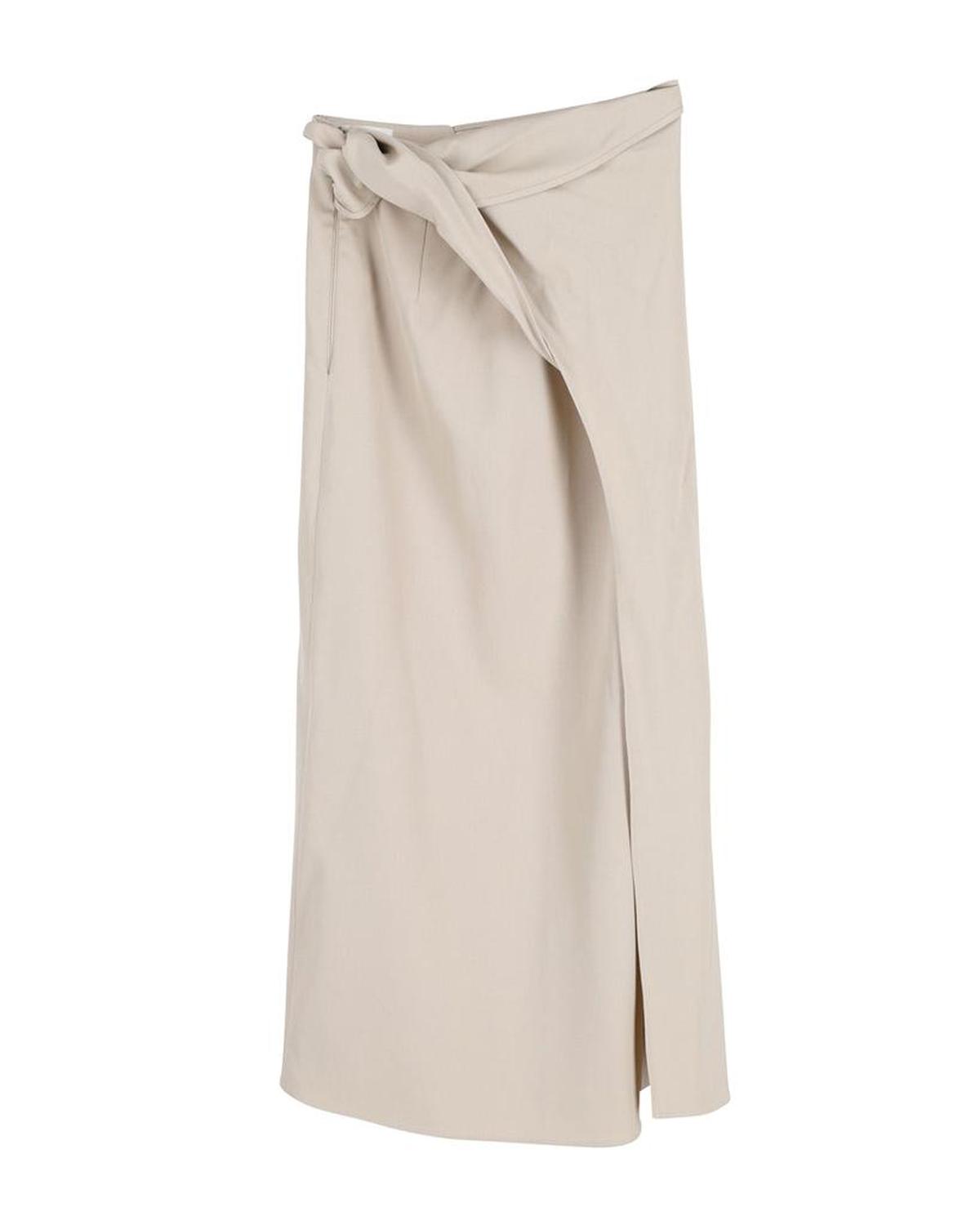 Maxmara Midi Skirt in Beige Wool