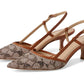 Rosie Crystal Signature Jacquard Slingback