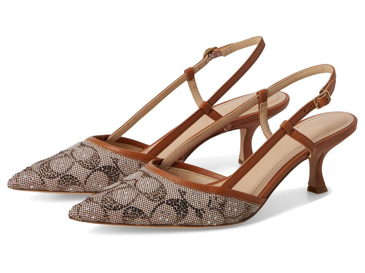 Rosie Crystal Signature Jacquard Slingback