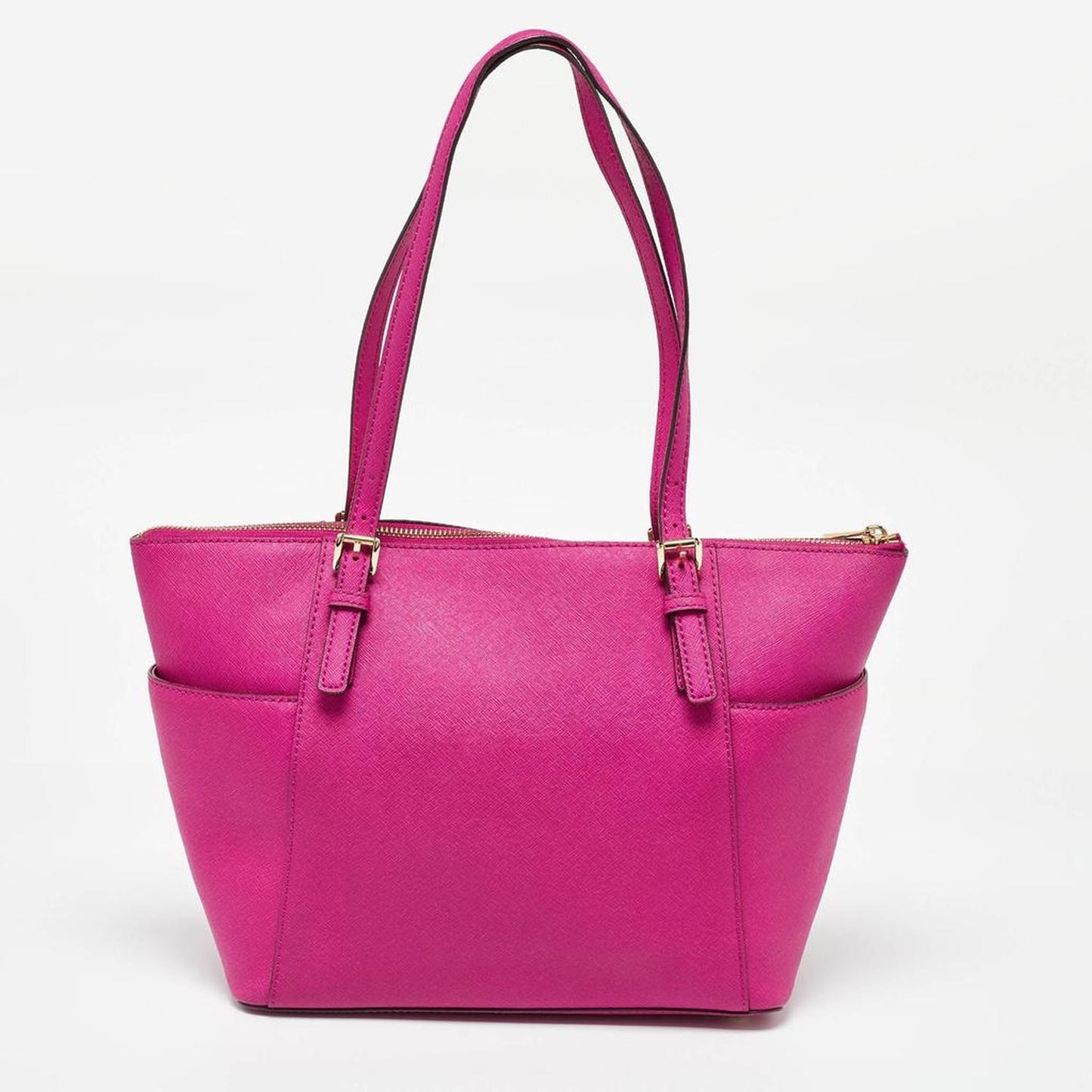 Michael Kors Fuchsia Leather Jet Set Top Zip Tote