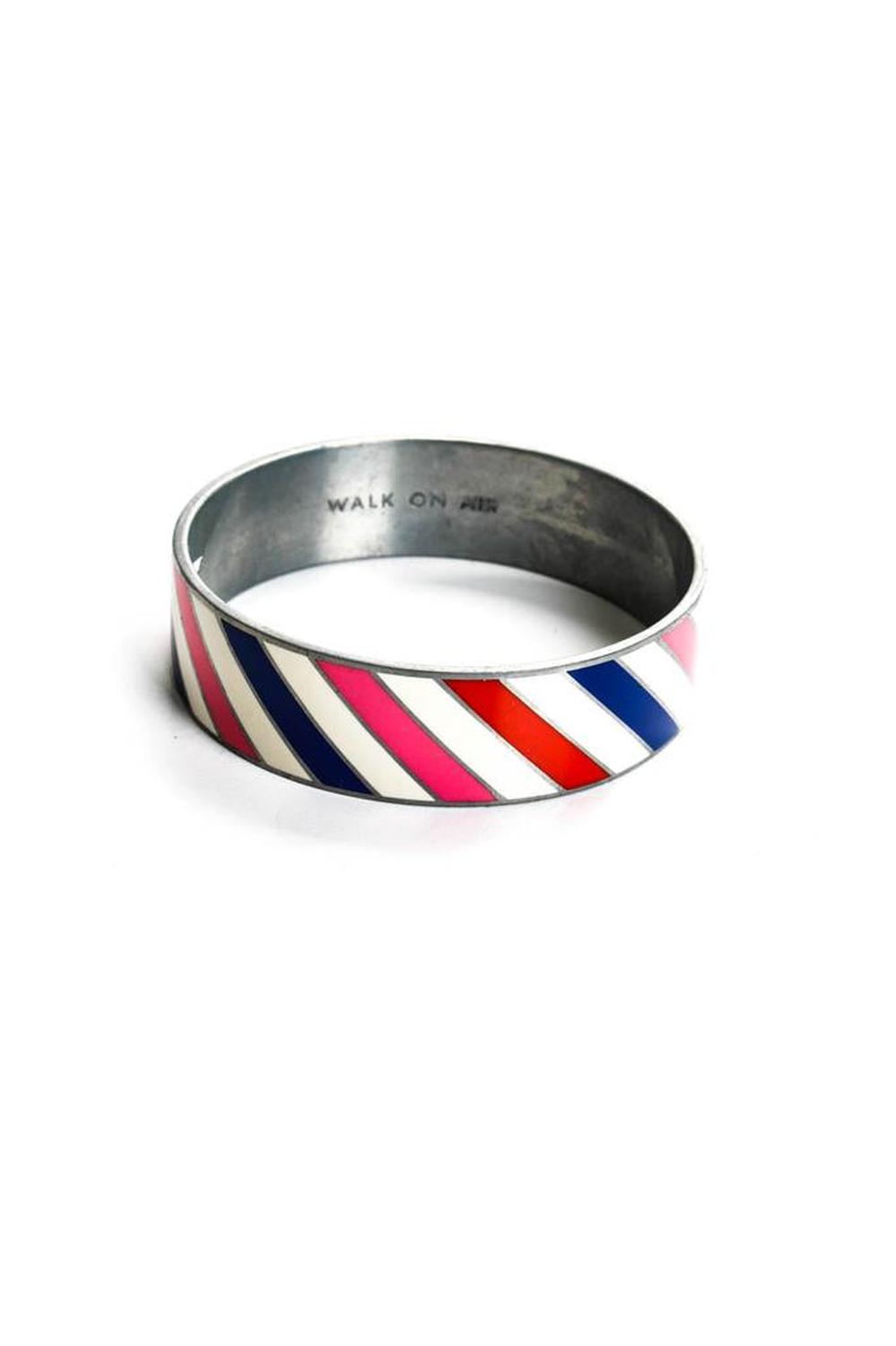 Kate Spade New York Womens Striped Print Walk on Air Bangle Bracelet Multicolor