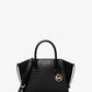 Avril Small Pebbled Leather Satchel