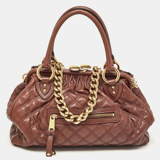 Marc Jacobs  Quilted Leather Stam Satchel