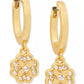 Heritage Bloom Huggie Drop Earrings