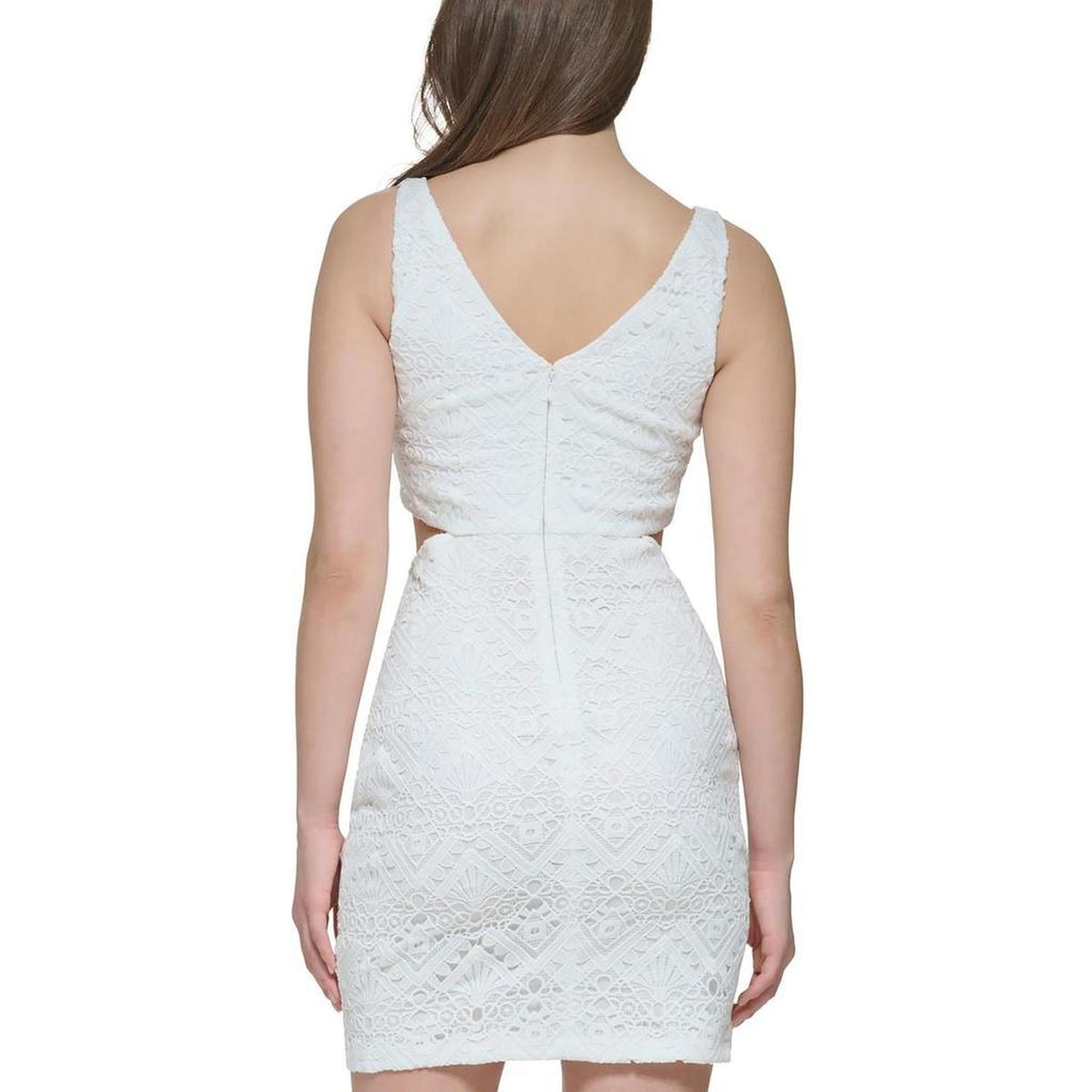 Womens Lace Above Knee Mini Dress