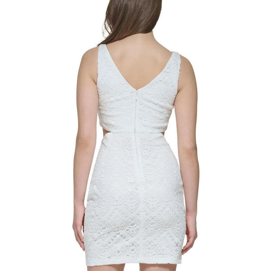 Womens Lace Above Knee Mini Dress