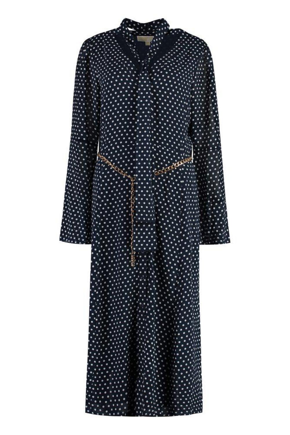 Michael Michael Kors Polka Dot Printed Midi Dress