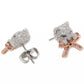 Two-Tone Pavé & Stone Pawlina Stud Earrings