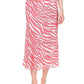 Womens Striped Viscose Midi Skirt