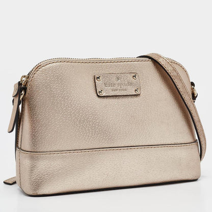 Gold Leather Wellesley Hanna Crossbody Bag