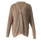 Max Mara Tenue Loose Knit Tank Top and Cardigan Set in Brown Viscose