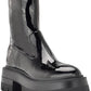 Saleen Womens Faux Leather Mid-Calf Combat & Lace-up Boots