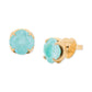 Gold-Tone Cubic Zirconia Flower Stud Earrings