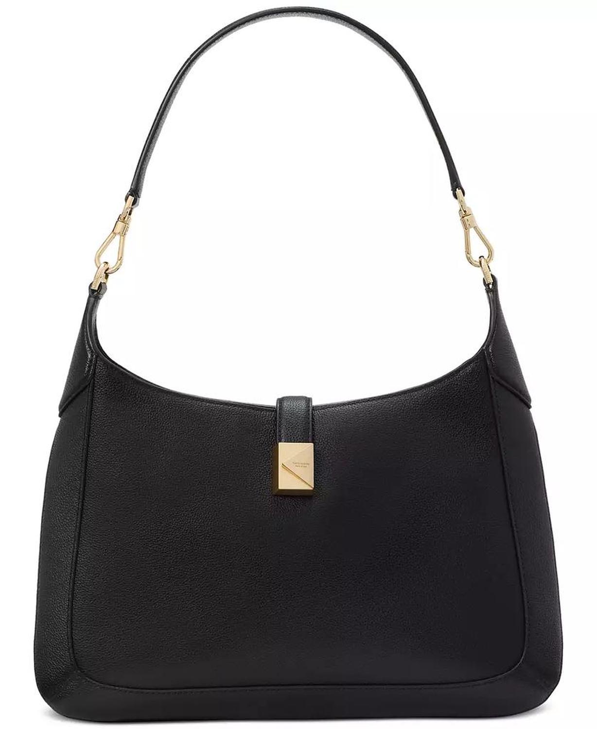 Deco Pebbled Leather Hobo Bag