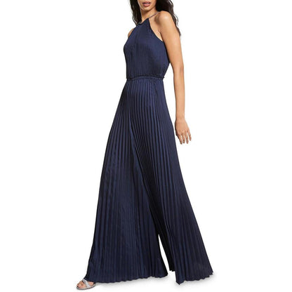 Womens Satin Wide Leg Jumpsuit