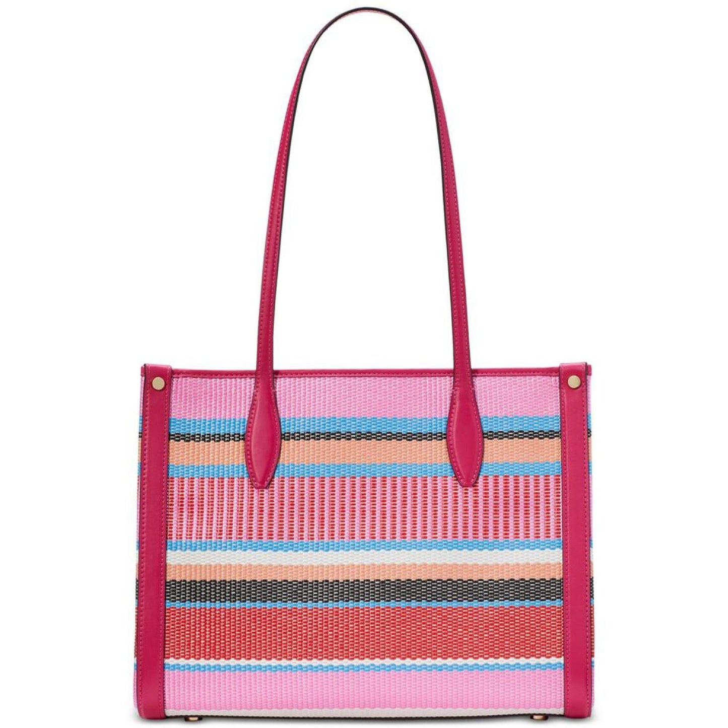 Market Striped Woven Straw Small Tote