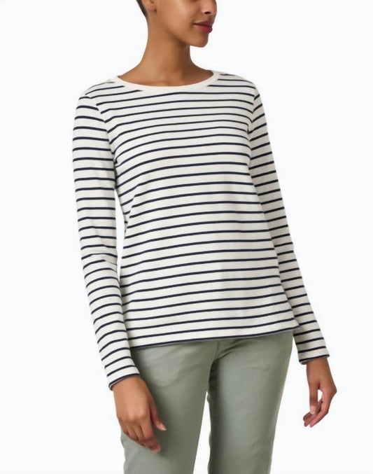 Weekend Erasmo Striped Top In Navy Stripe