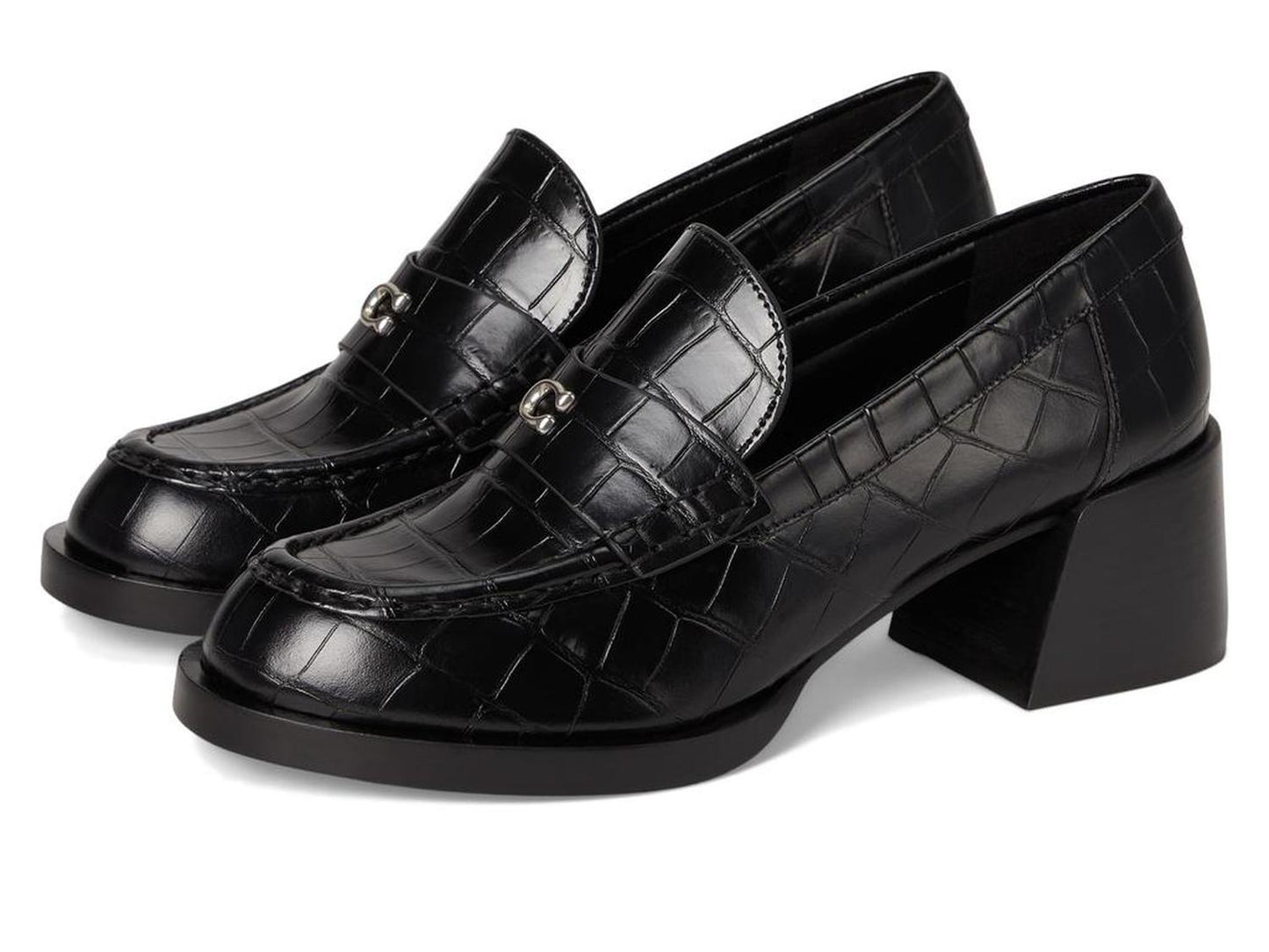 Natalie Embossed Croc Loafers