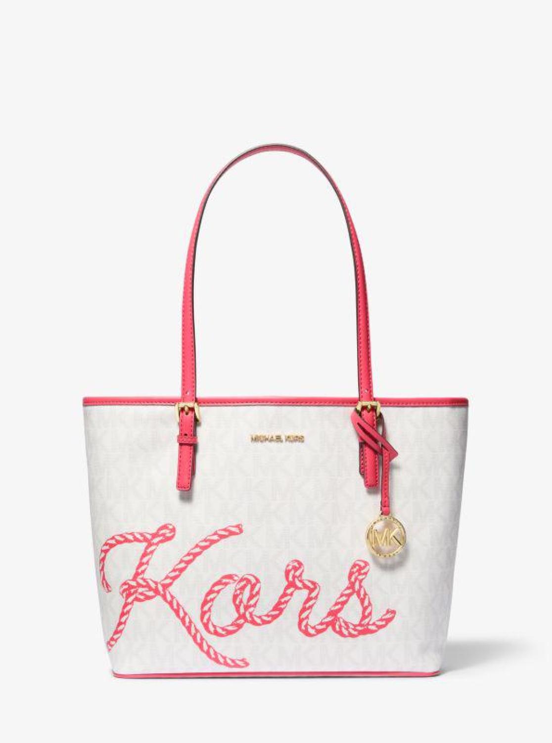 Jet Set Medium KORS Signature Logo Tote Bag